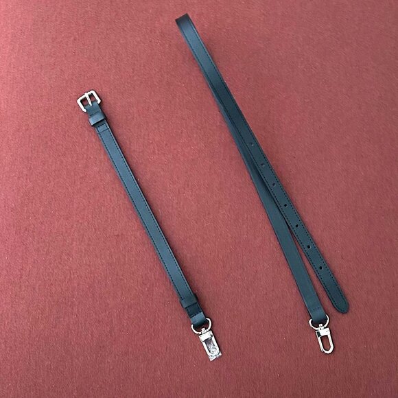 New Black Vachetta Leather Replacement Speedy Handbag Shoulder Strap - Picture 2 of 5